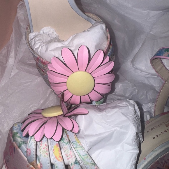 $880 NIB LoveShackFancy x Sophia Webster | Celia Platform Sandal Size 40 BOHO - Picture 15 of 15